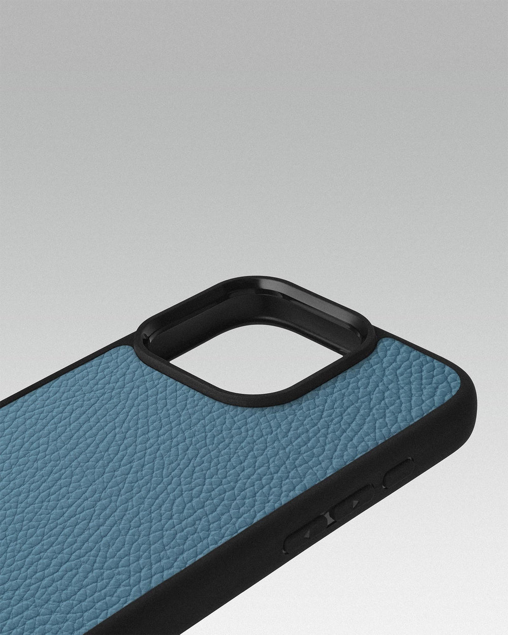Etui z niebieskiej skóry cielęcej typu floater do iPhone 16 Pro