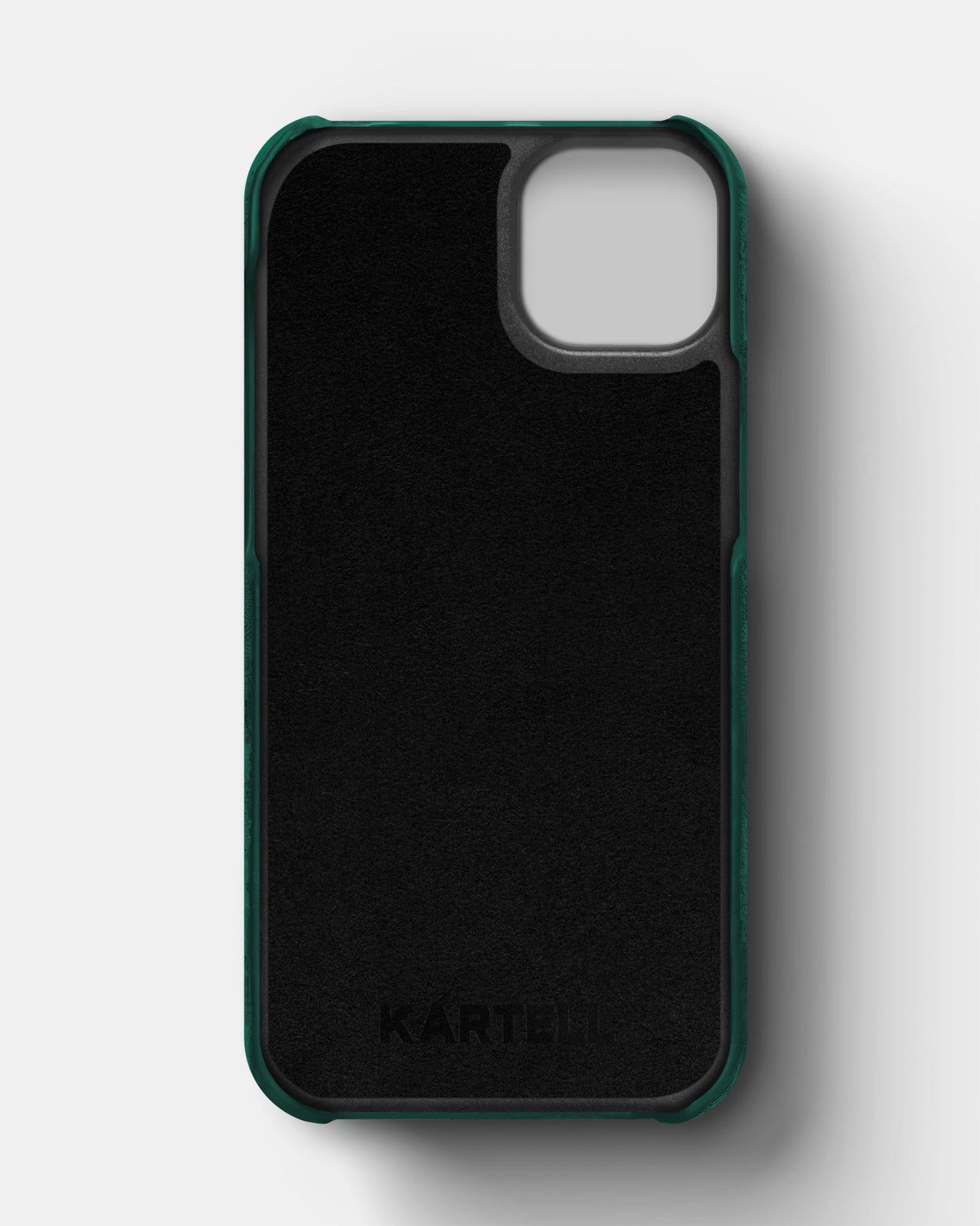 Зелений чохол з алькантари для iPhone 14 Plus
