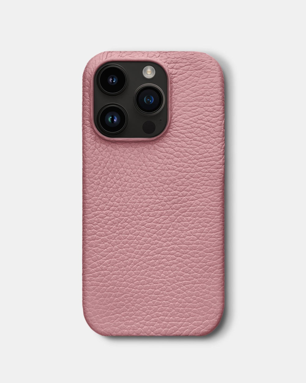 Розовый кожаный чехол для iPhone 14 Pro