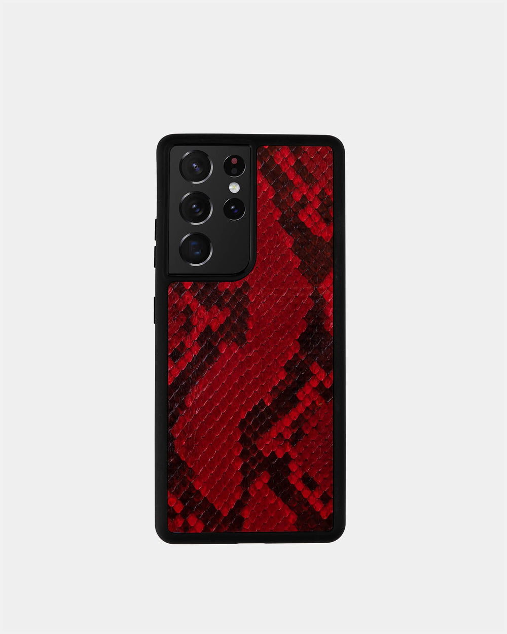 Etui do Samsunga ze skóry pytona w czerwonym kolorze