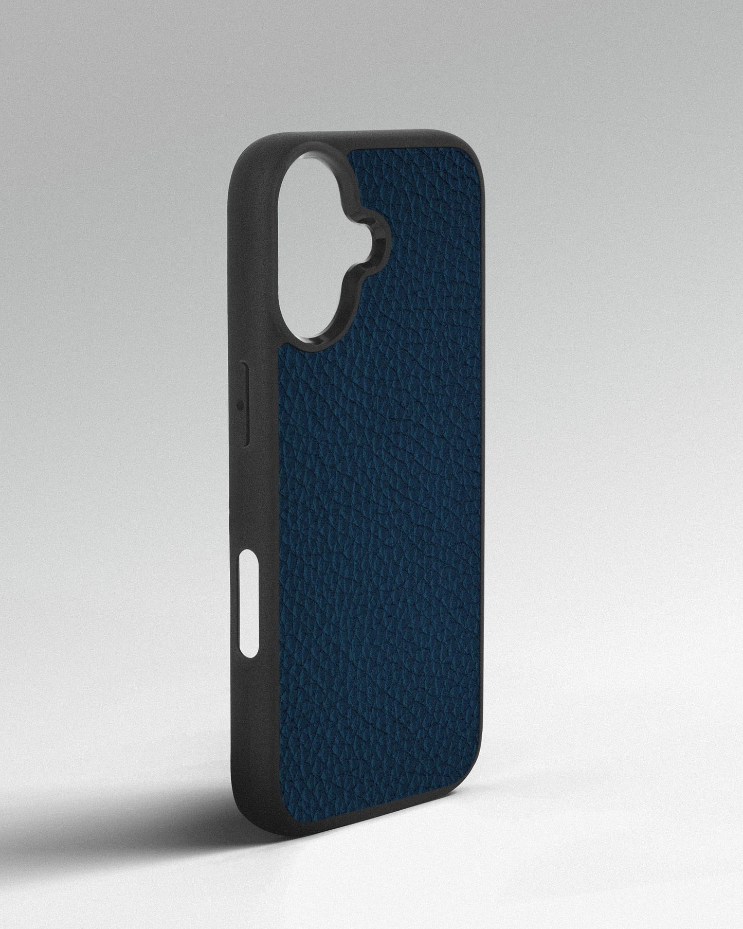 Чохол із темно-синьої телячої шкіри флотар для iPhone 17