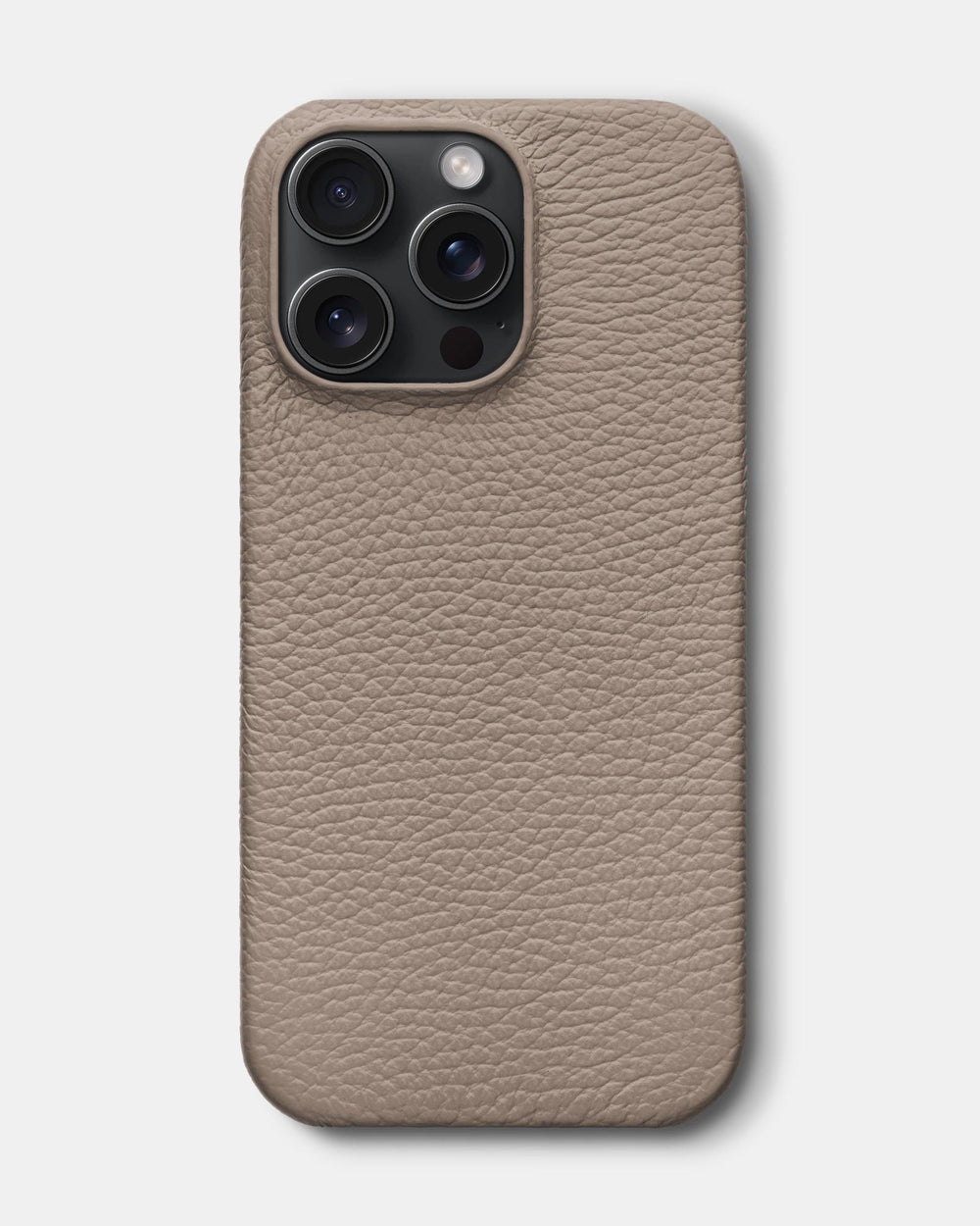 Бежевий шкіряний обтягнутий чохол для iPhone 16 Pro Max