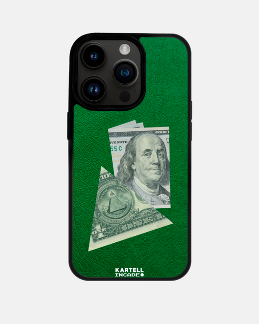 Чохол з зеленої шкіри страуса без фолікул для iPhone
