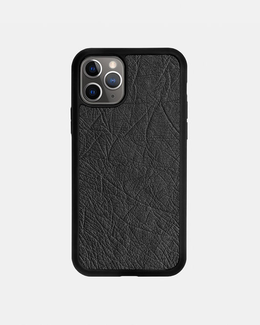 Чохол із темно-сірої шкіри страуса без фолікул для iPhone 11 Pro