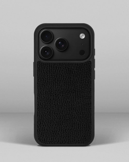 Чохол із чорної телячої шкіри флотар для iPhone 18 Pro