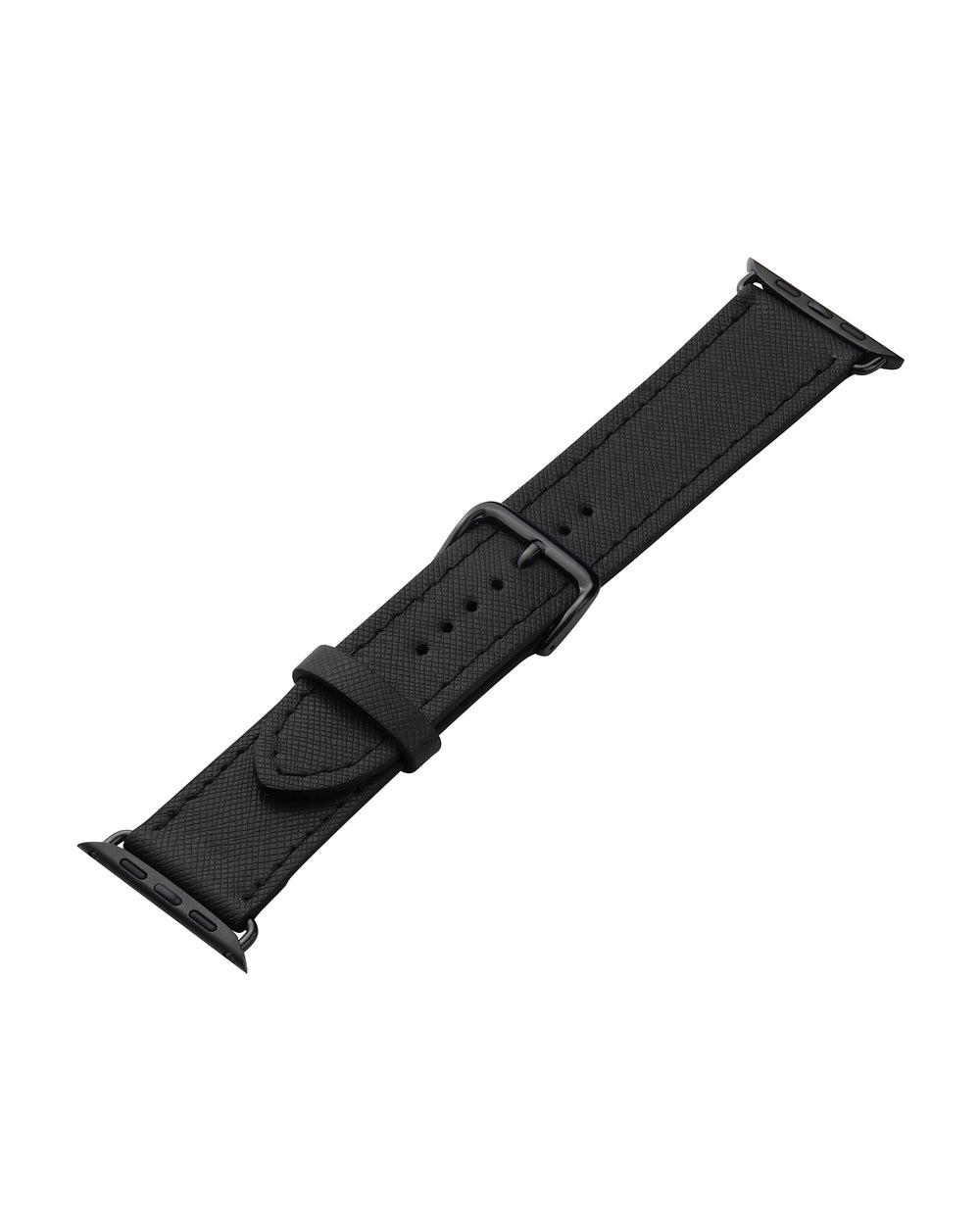Pasek do Apple Watch ze skóry saffiano w czarnym kolorze