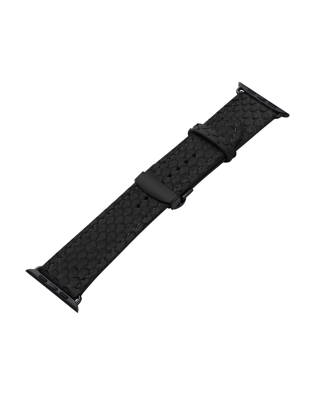 Ремешок для Apple Watch из кожи питона черного цвета