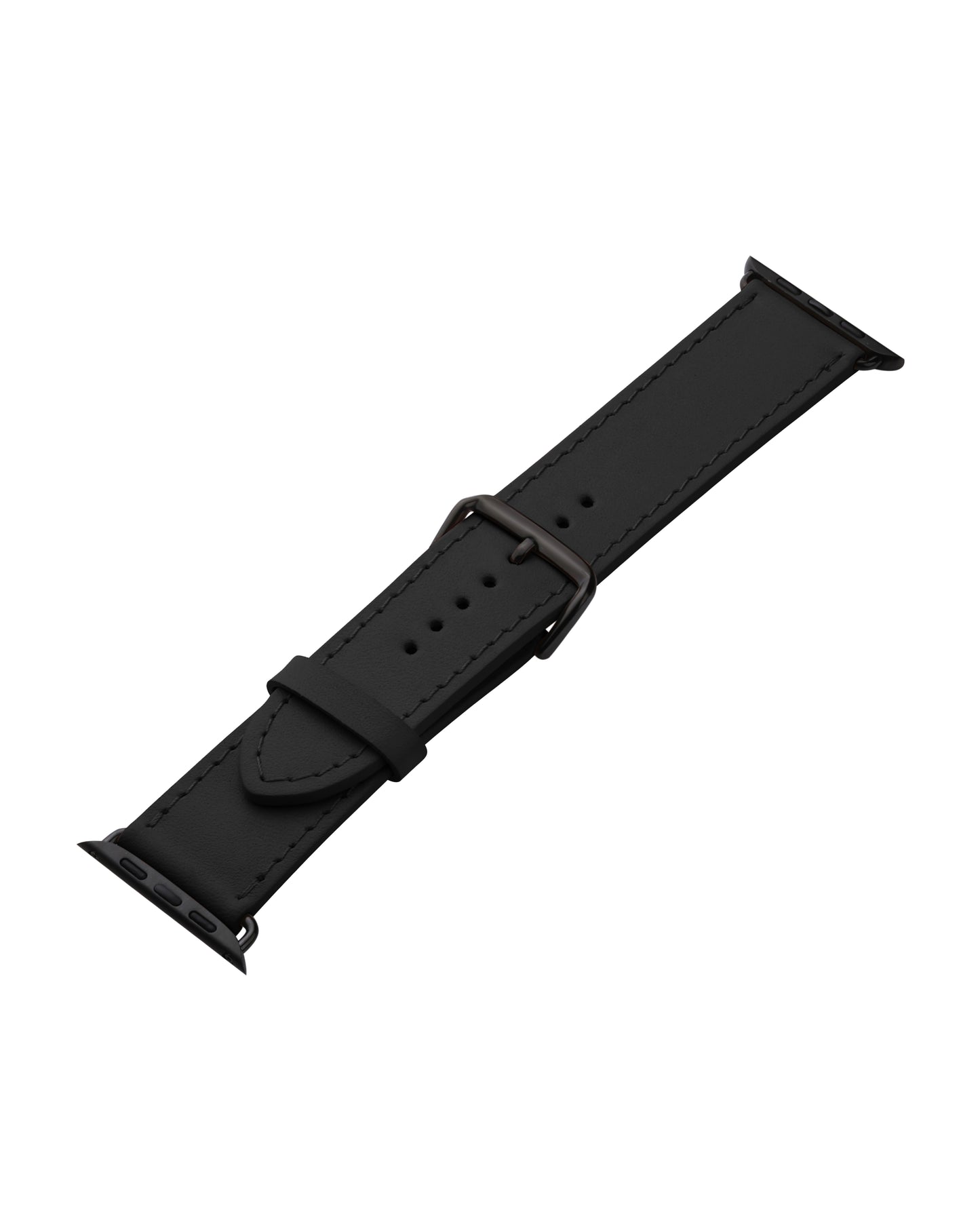 Ремінець для Apple Watch зі шкіри купон у чорному кольорі
