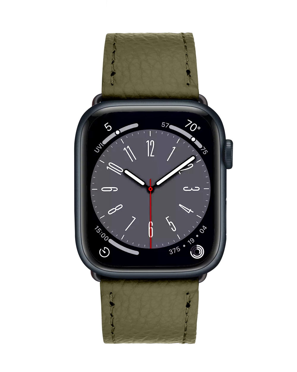 Pasek do Apple Watch ze skóry floater w oliwkowym kolorze