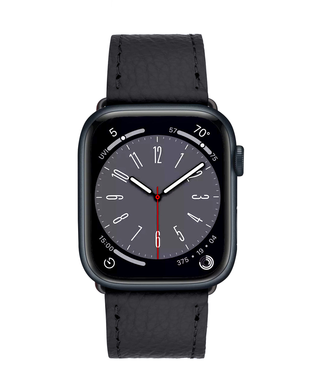 Ремінець для Apple Watch із телячої шкіри флотар в чорному кольорі