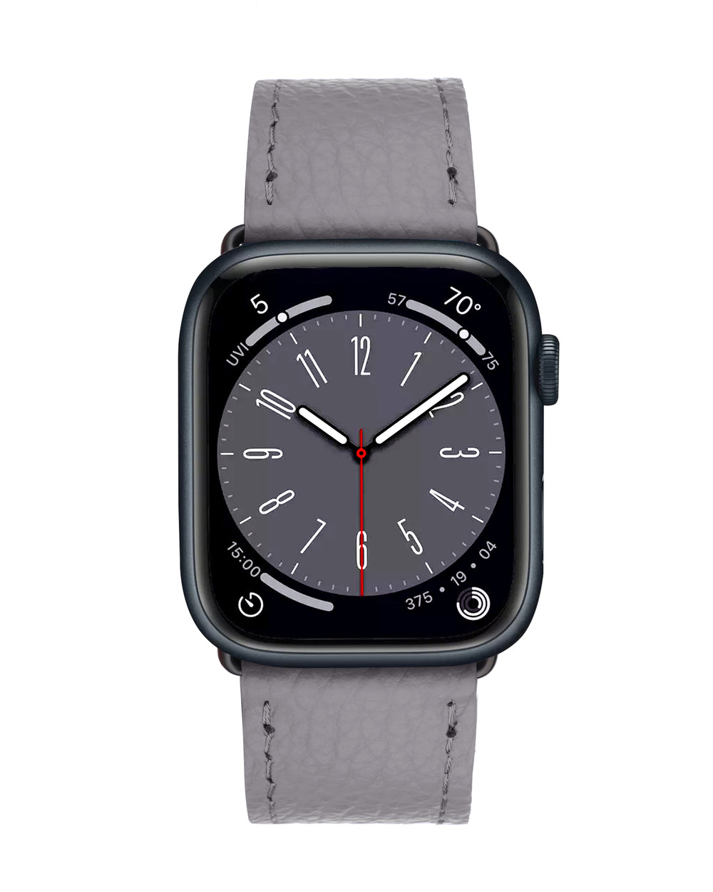 Pasek do Apple Watch ze skóry cielęcej floater w kolorze szarym