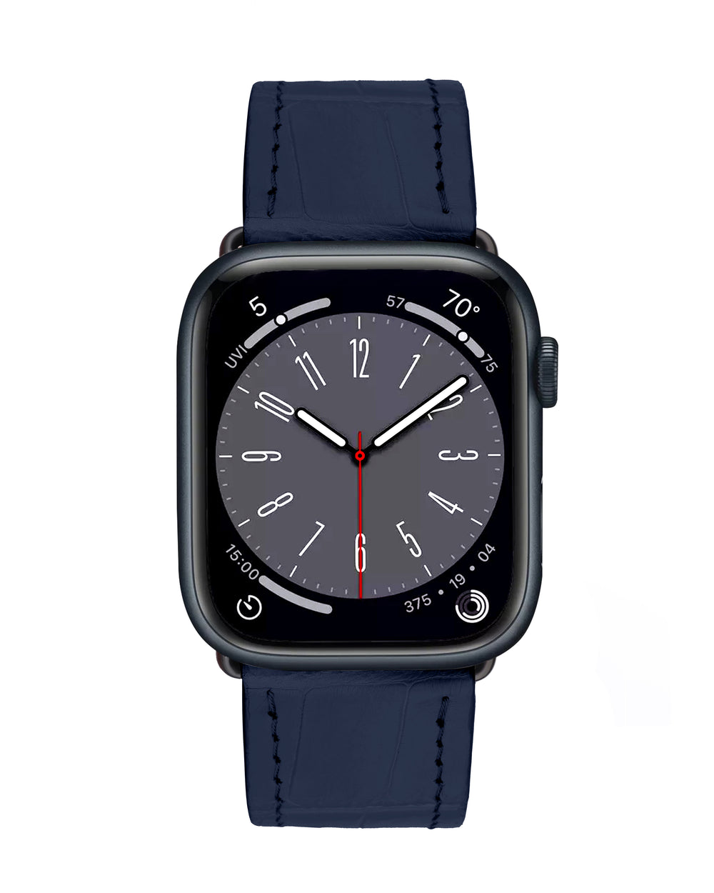 Pasek do Apple Watch ze skóry krokodyla w ciemnoniebieskim kolorze