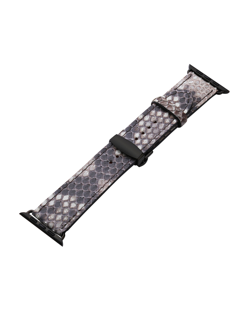 Pasek do Apple Watch ze skóry pytona w czarno-białym kolorze