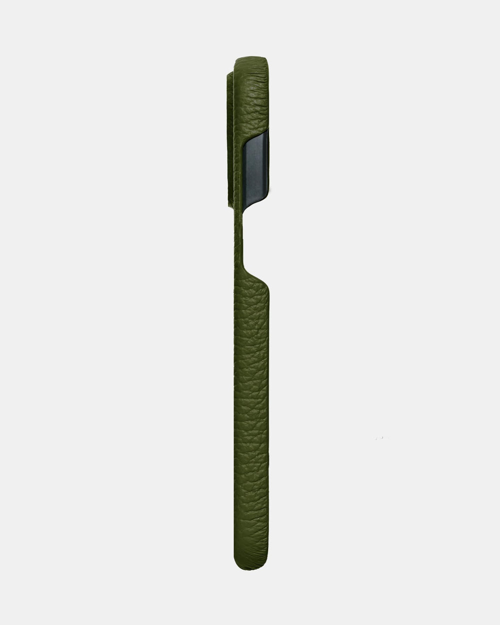 Oliwkowy skórzany etui do iPhone 14 Pro Max