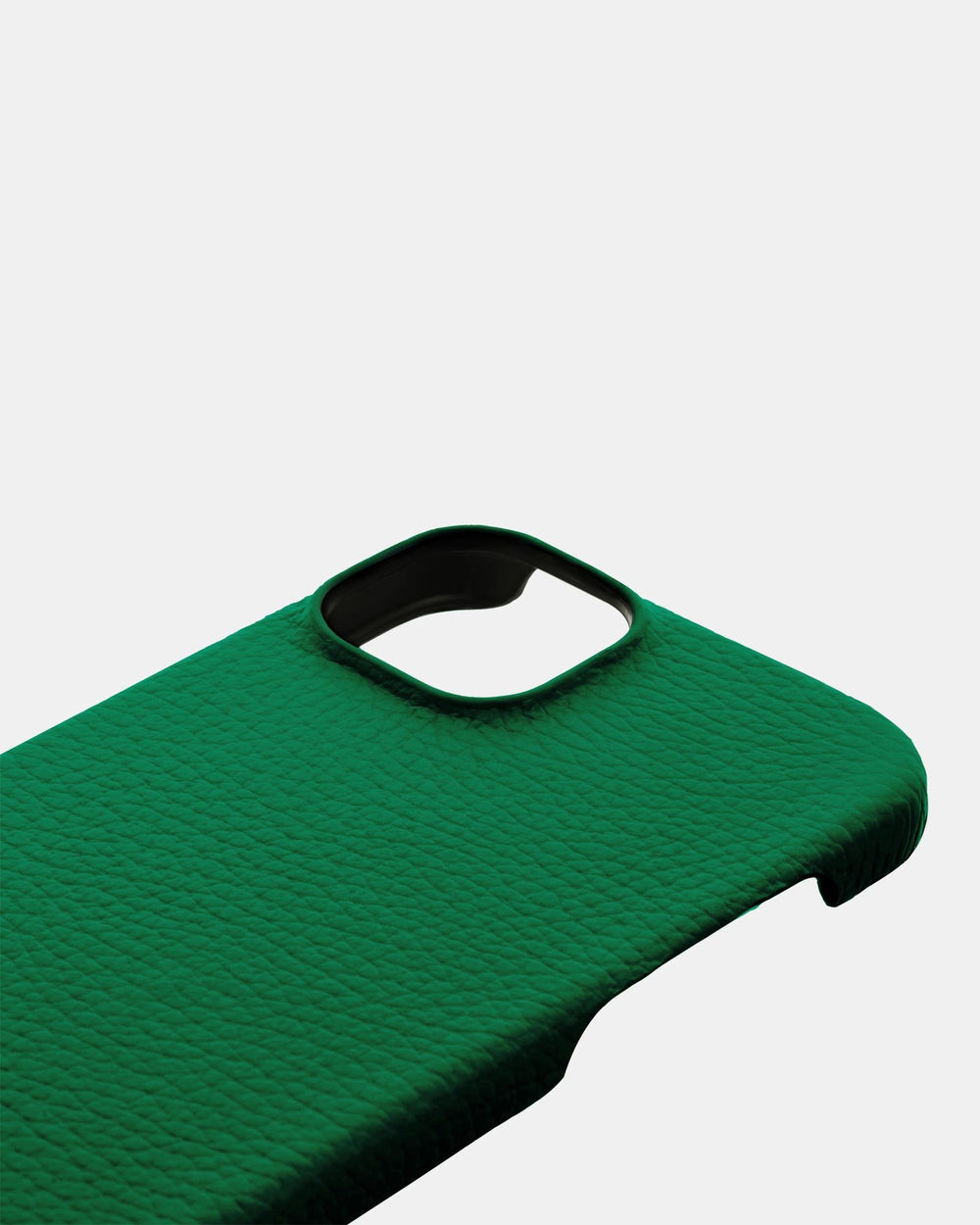 Jasnozielone skórzane etui na iPhone 15 Plus