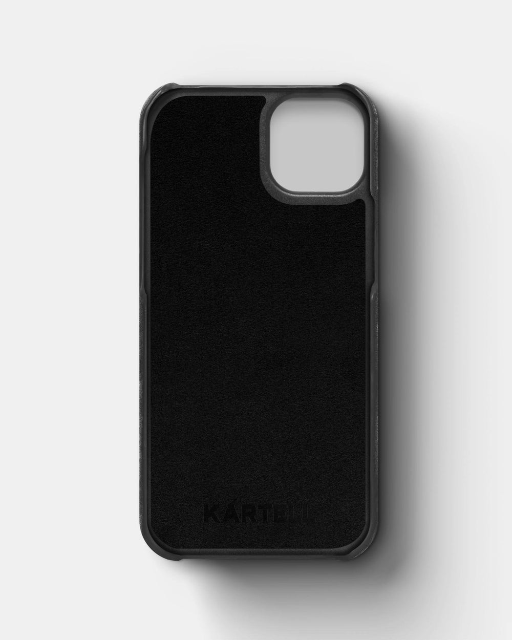 Серый чехол из алькантары для iPhone 14