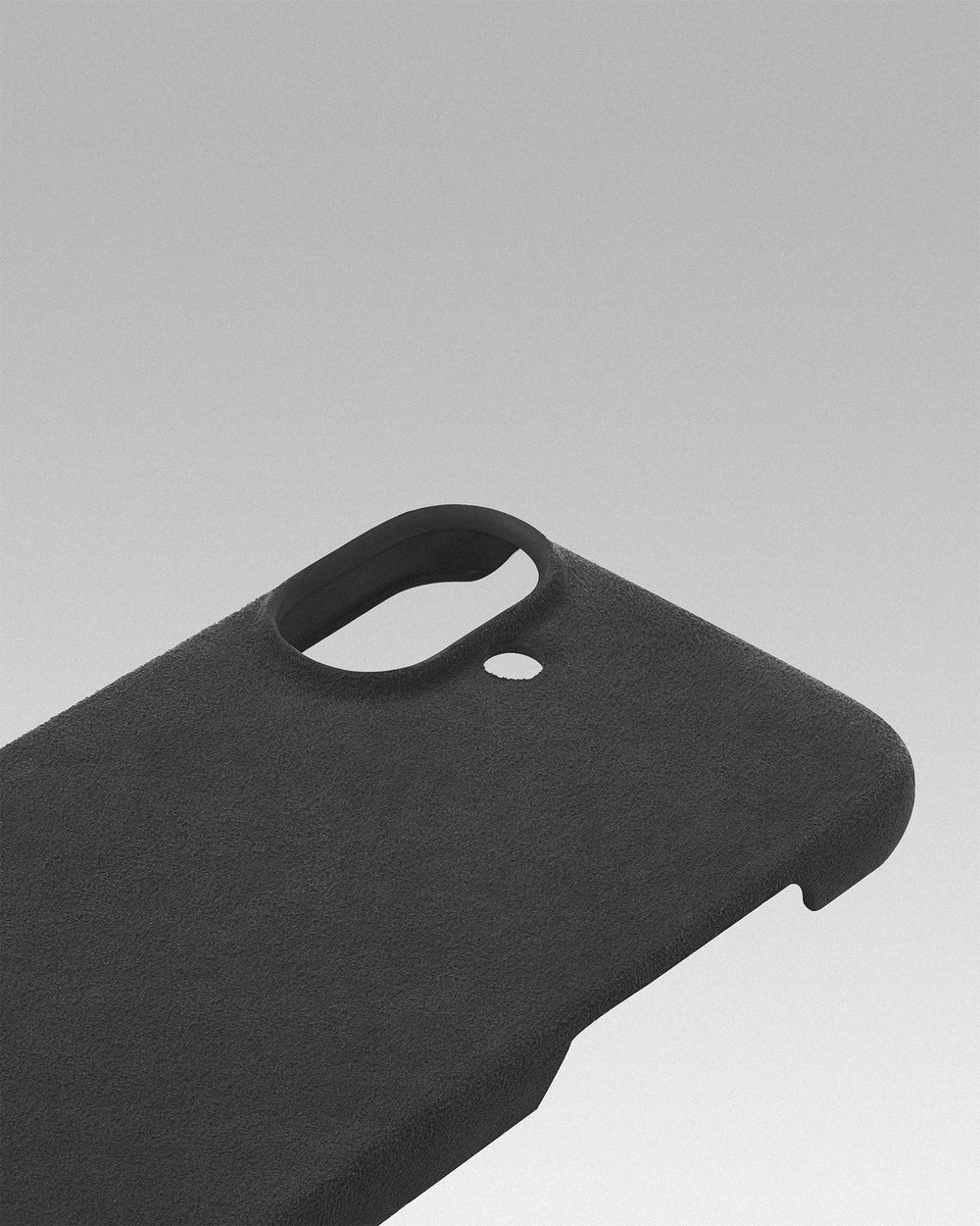 Сірий обтягнутий чохол з алькантари для iPhone 16 Plus