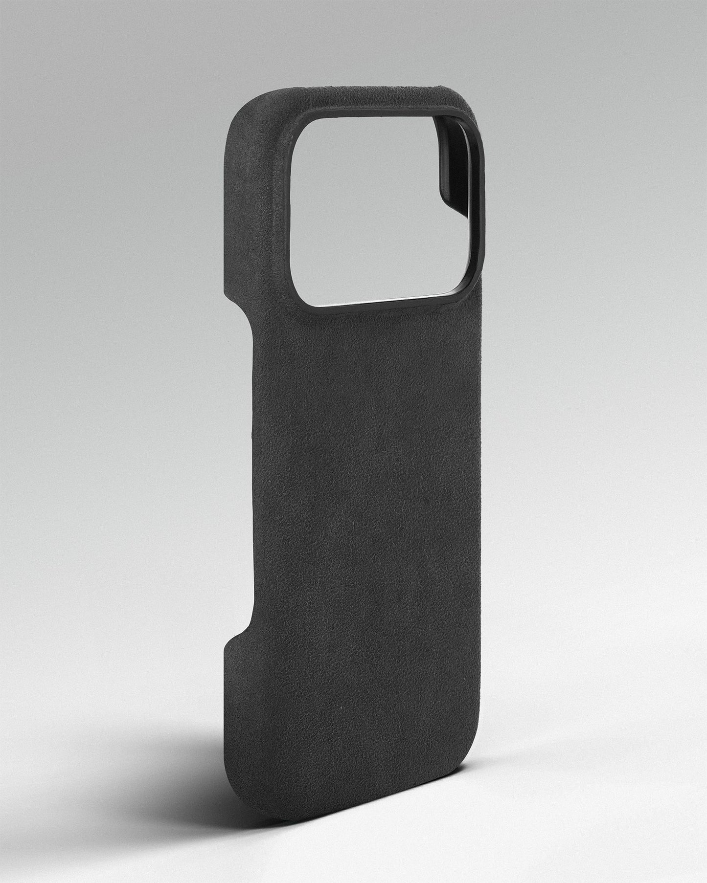 Сірий чохол з алькантари для iPhone 17 Pro Max