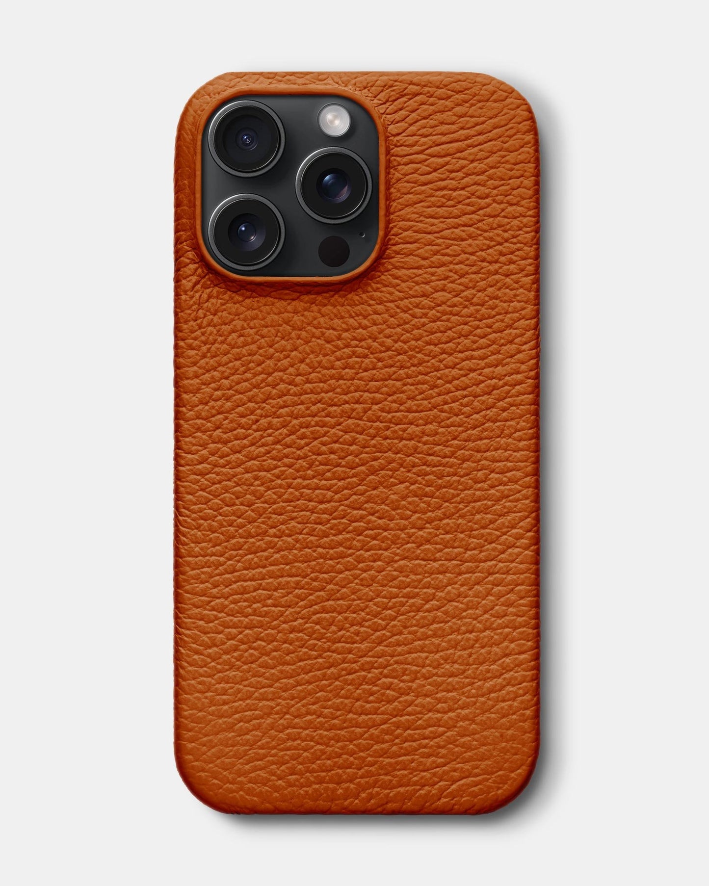 Помаранчевий шкіряний чохол для iPhone 16 Pro Max