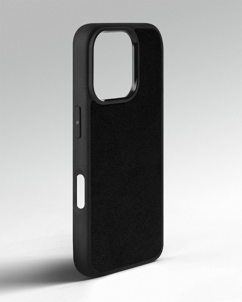 Etui z czarną wstawką z alcantary do iPhone 15 Pro Max