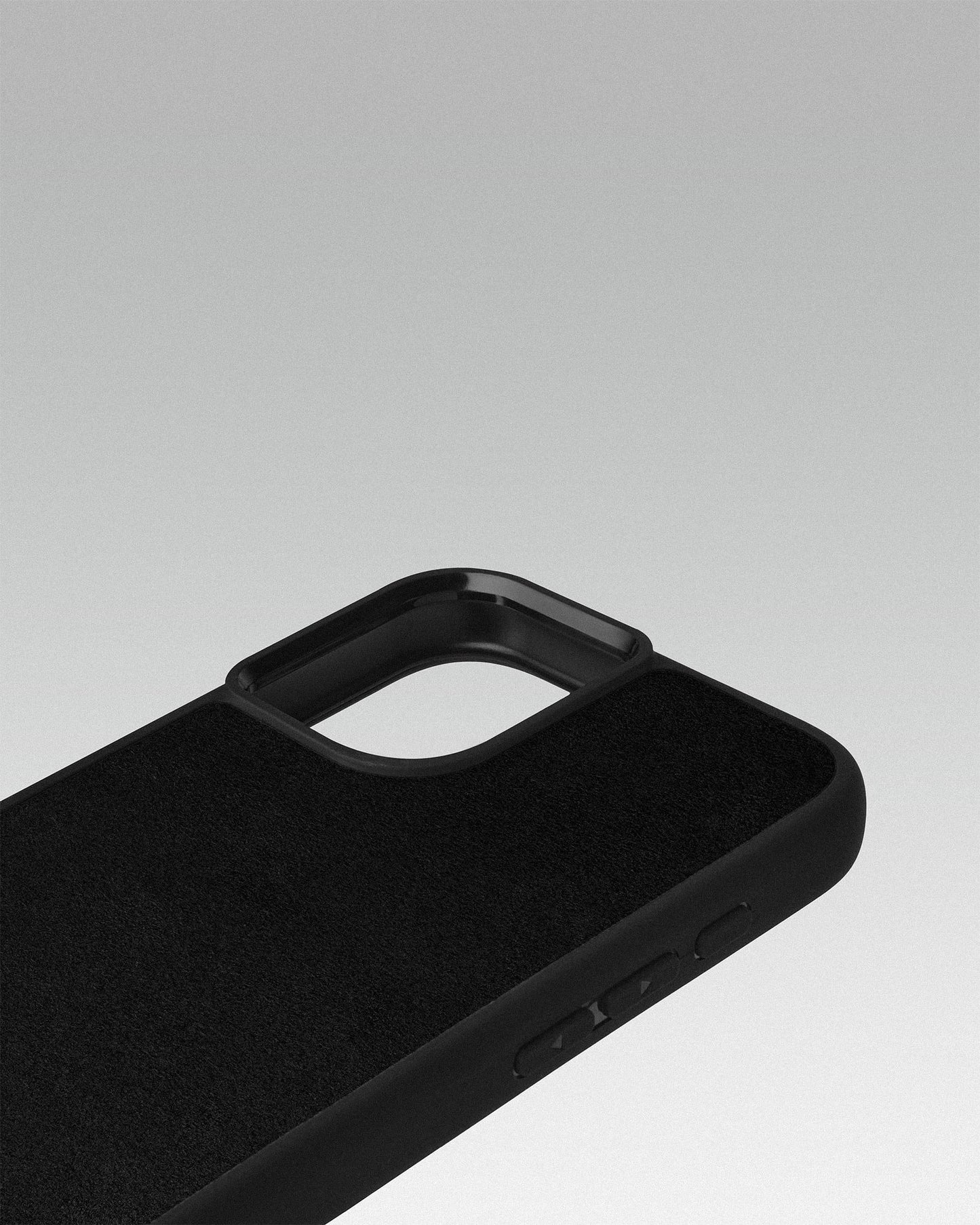 Чохол із чорною вставкою з алькантари для iPhone 12
