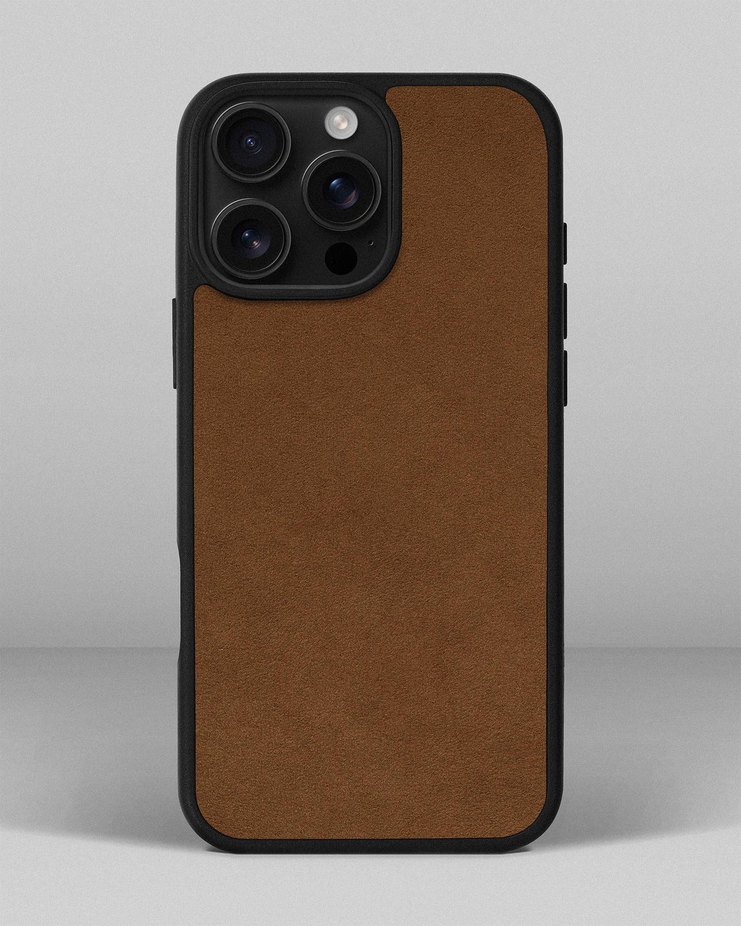 Чохол із рудою вставкою з алькантари для iPhone 14 Pro Max