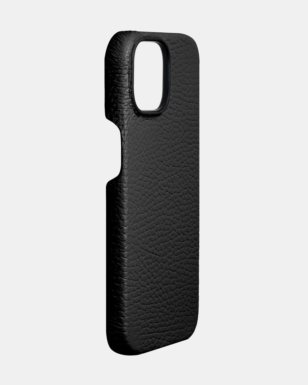 Черный кожаный чехол для iPhone 15 Plus