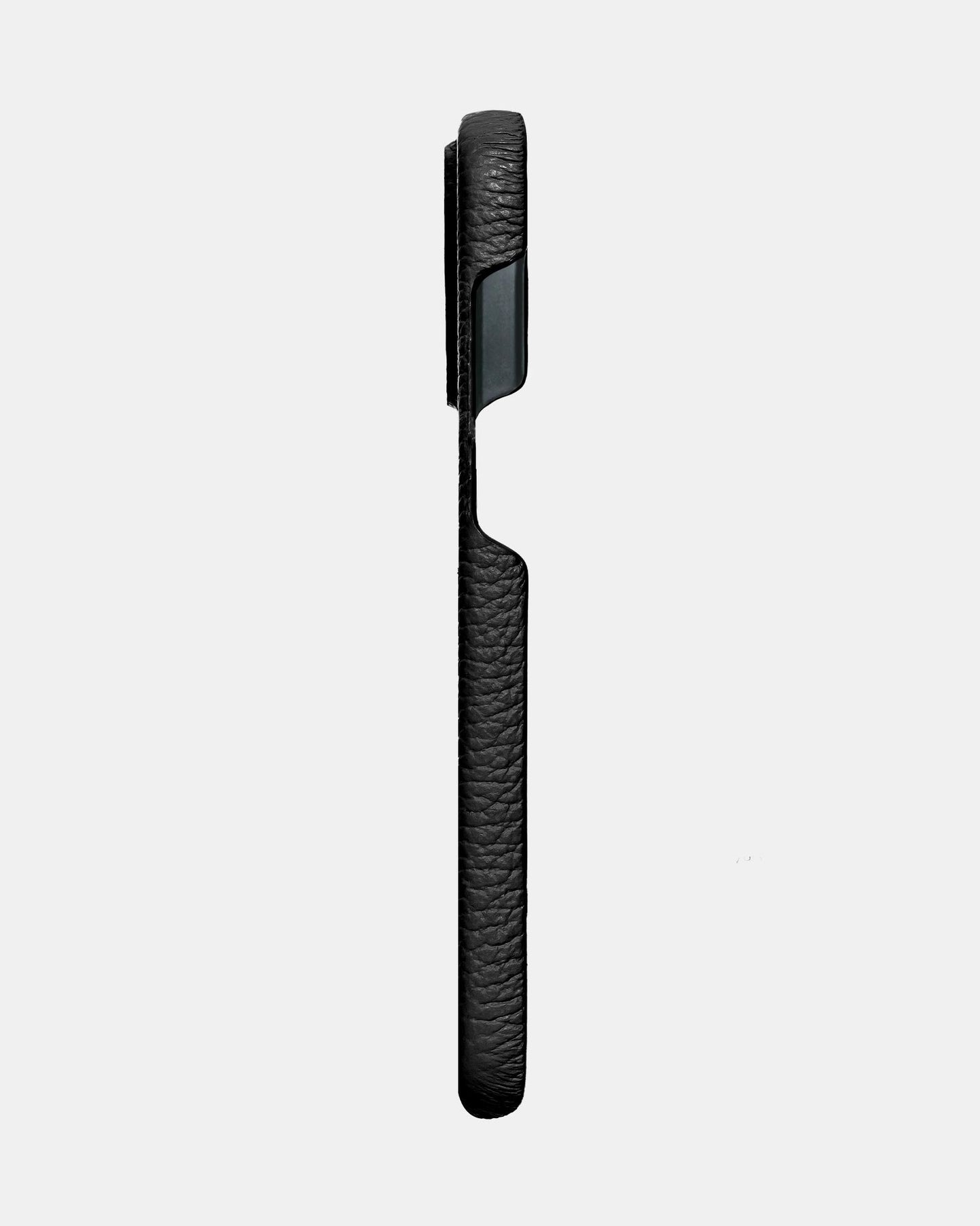 Чорний шкіряний чохол для iPhone 15 Pro