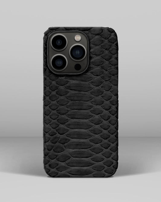 Шкіряний чохол з чорного пітона для iPhone 12 Pro