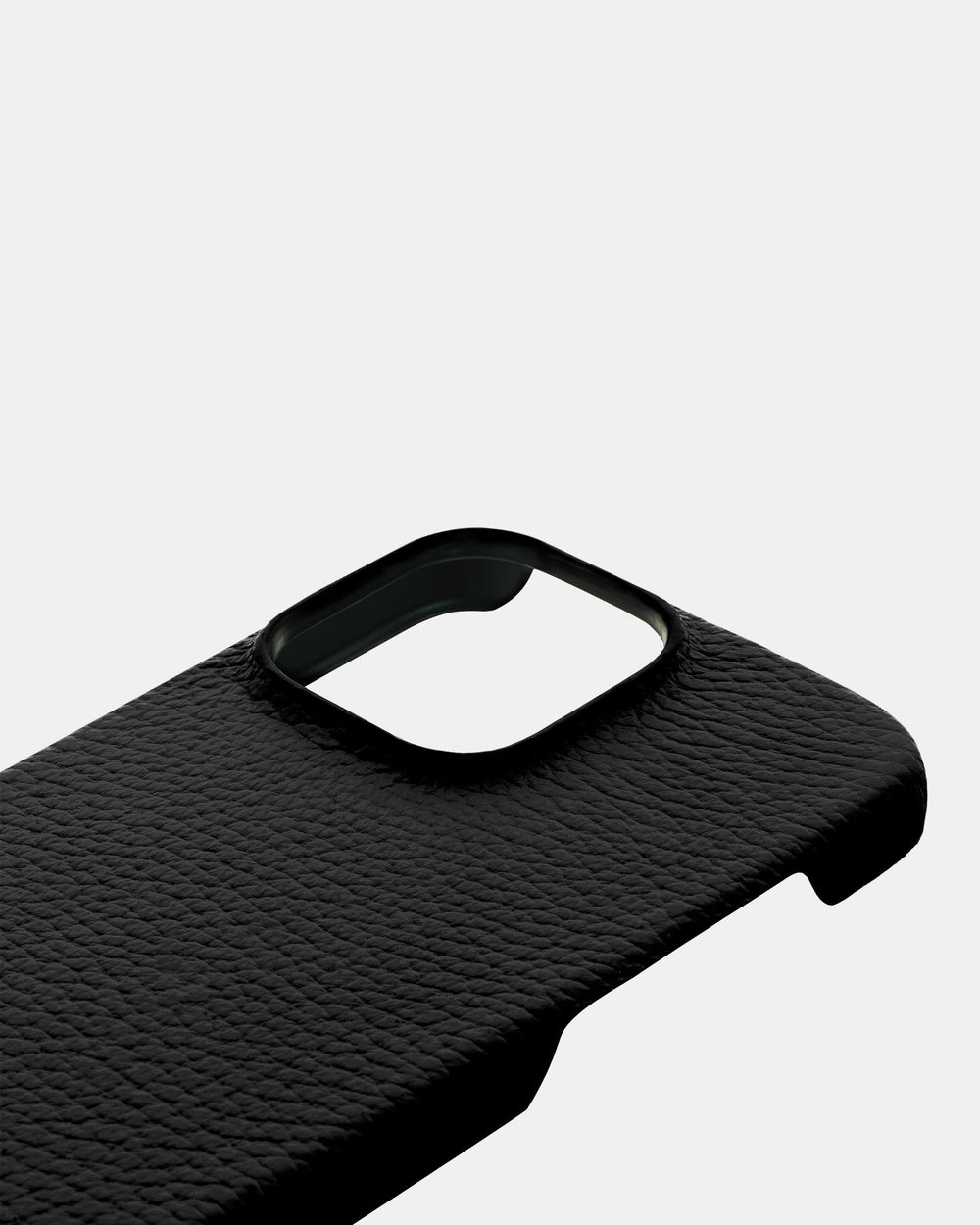 Черный кожаный чехол для iPhone 16 Pro Max