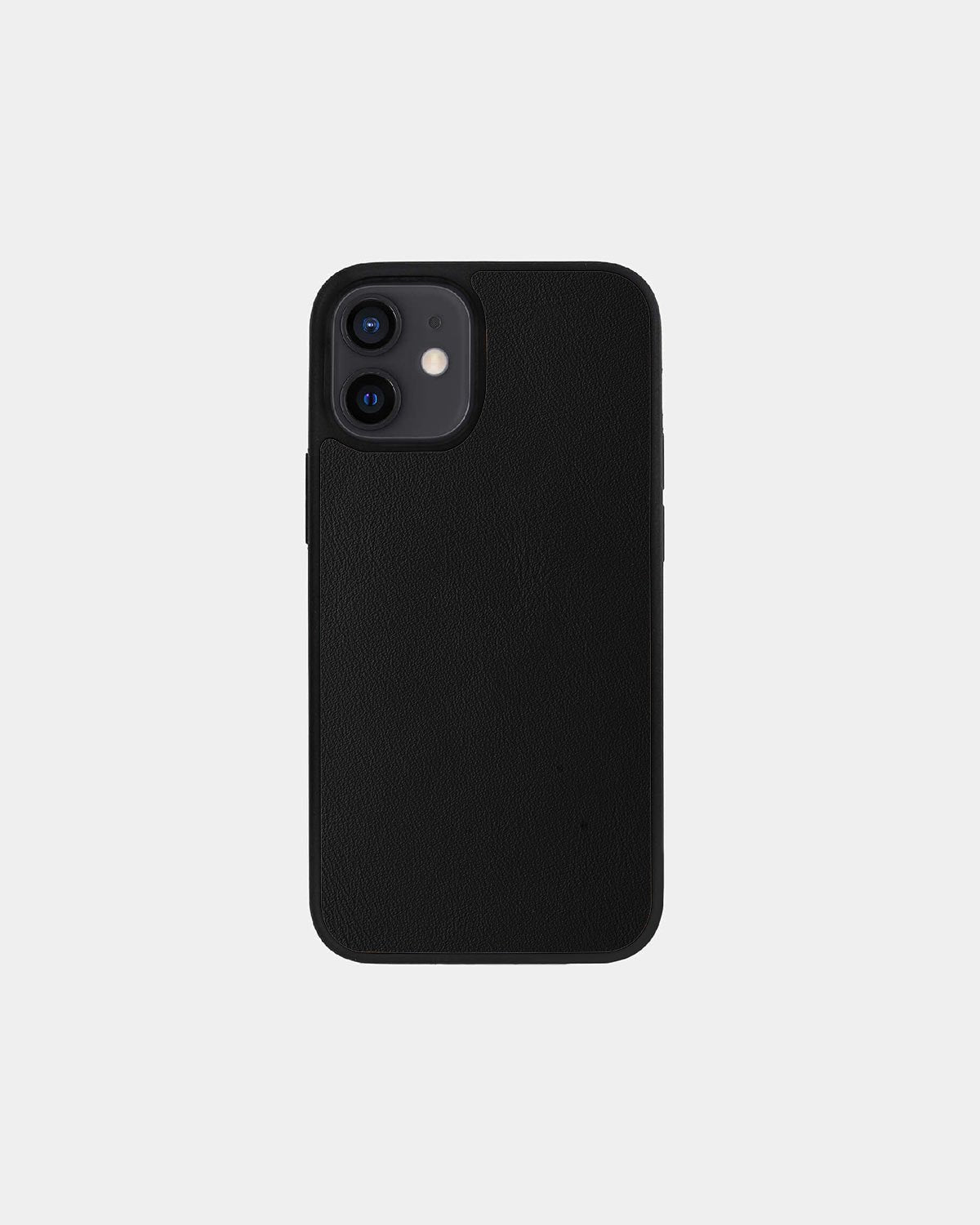 Чохол із чорної телячої шкіри для iPhone 12 Mini