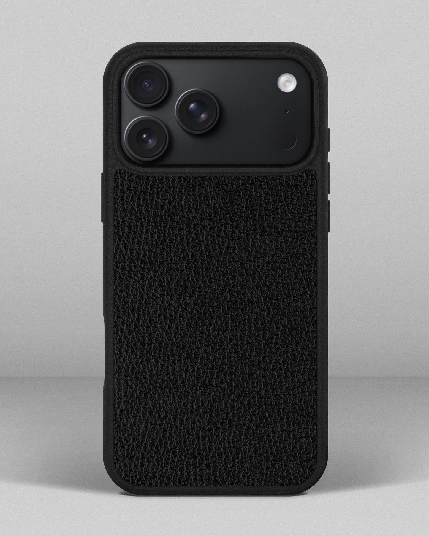 Чохол із чорної телячої шкіри флотар для iPhone 18 Pro Max