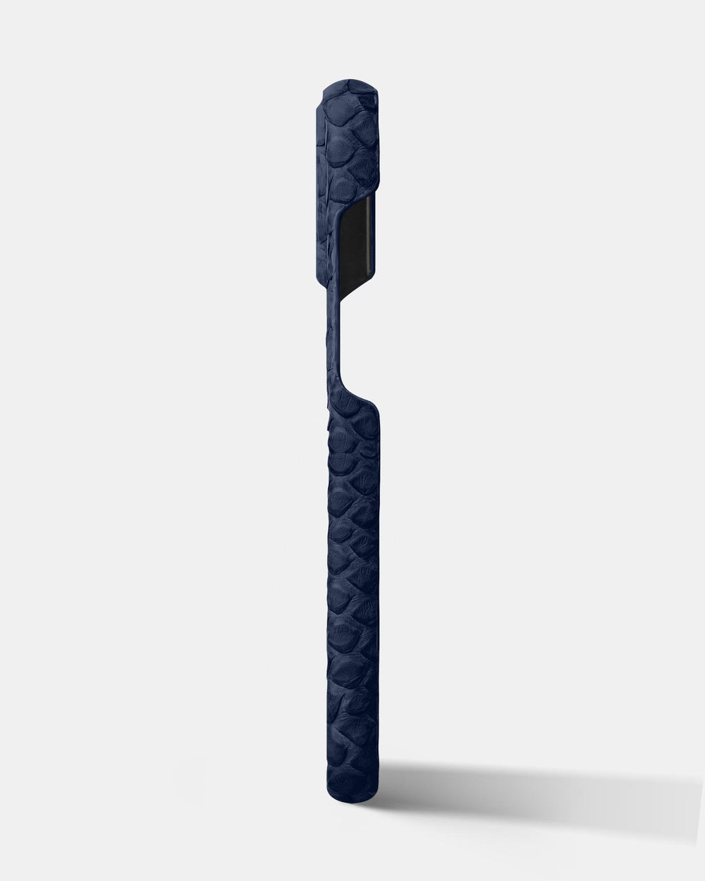 Темно-синій чохол обтягнутий шкірою пітона для iPhone 15 Pro
