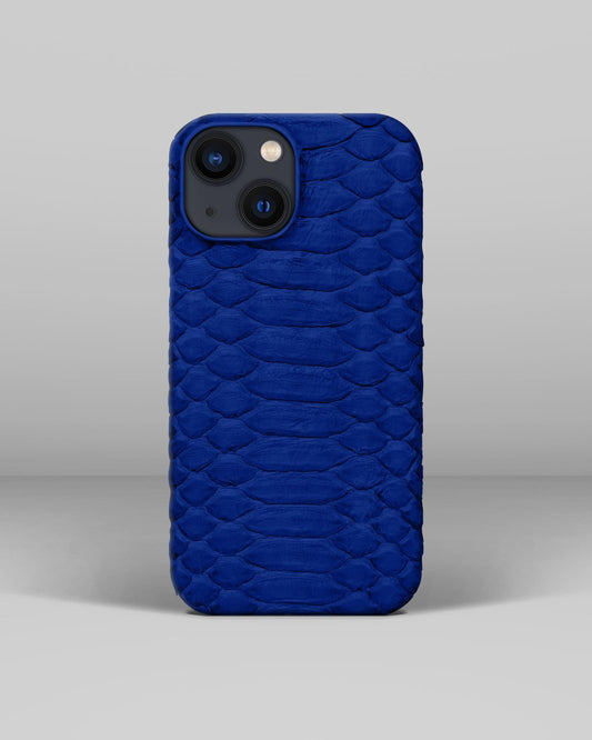 Шкіряний чохол з синього пітона для iPhone 12 Mini