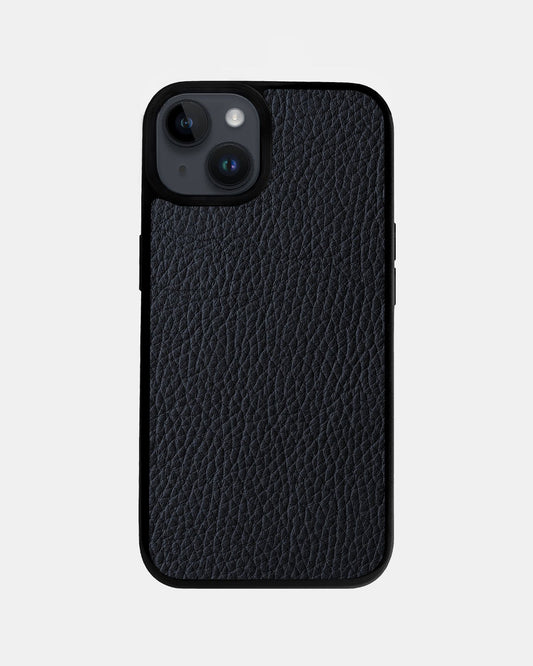 Чохол із темно-синьої телячої шкіри флотар для iPhone 14 Plus