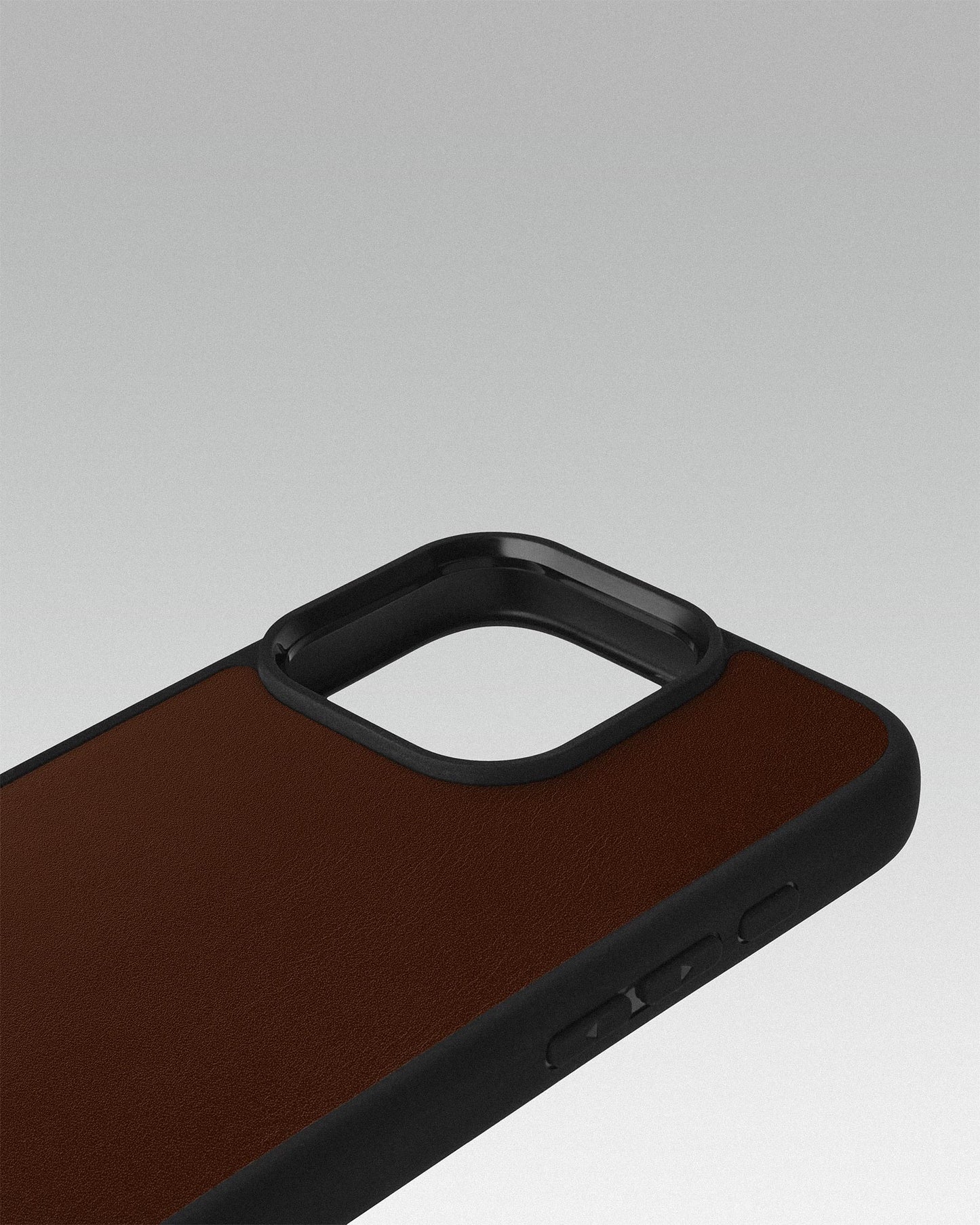 Чохол для iPhone 14 Pro Max із шкіри купон в рудому кольорі з логотипом яблука