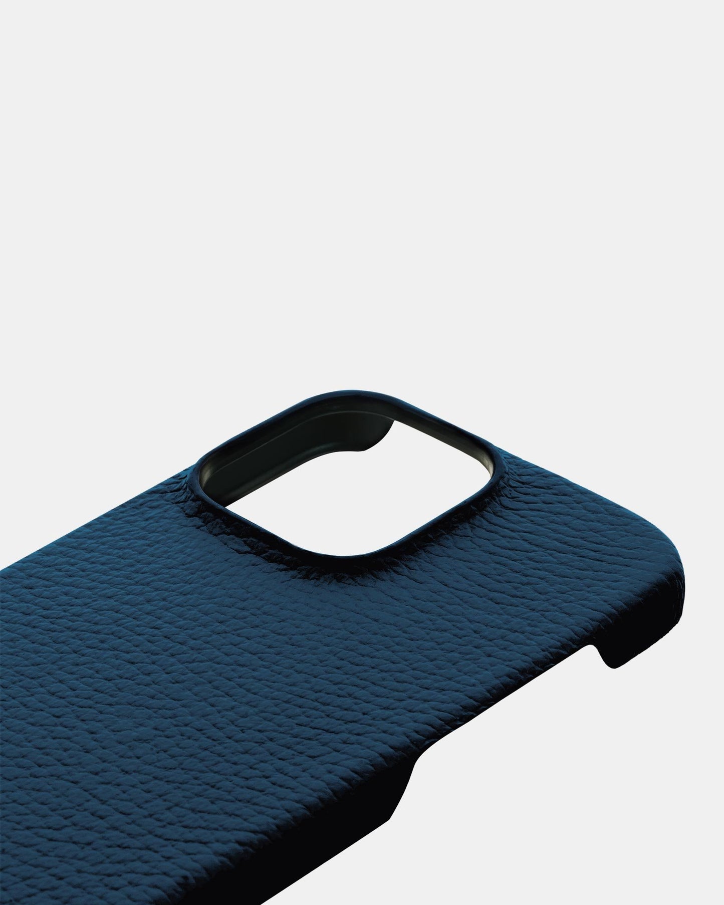 Темно-синій шкіряний чохол для iPhone 16 Pro Max