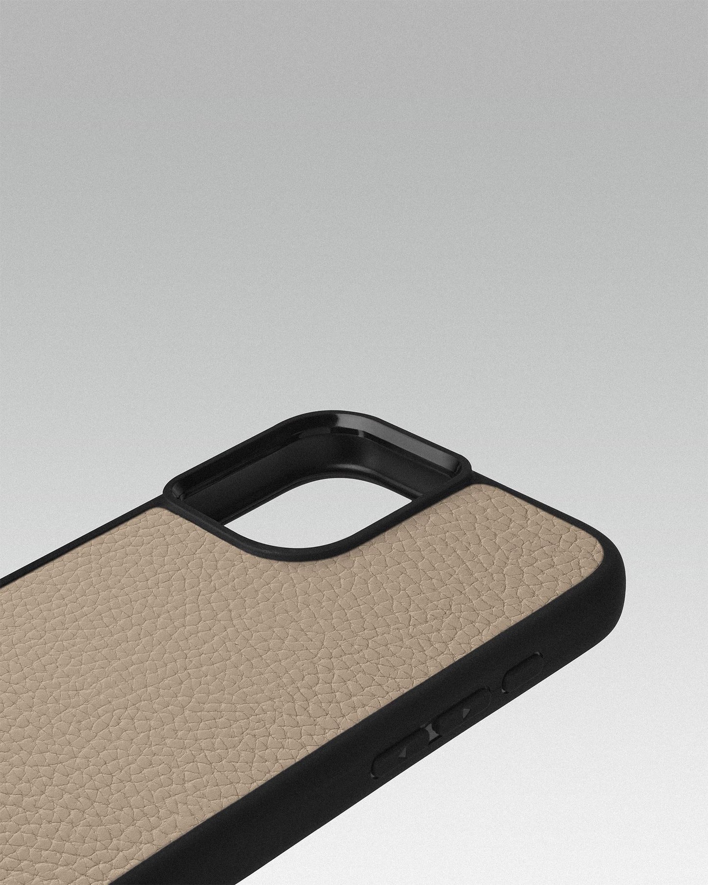 Чохол із бежевої телячої шкіри флотар для iPhone 16
