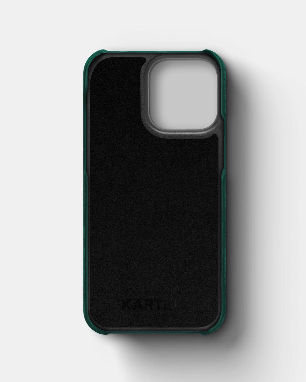 Зеленый чехол из алькантары для iPhone 14 Pro