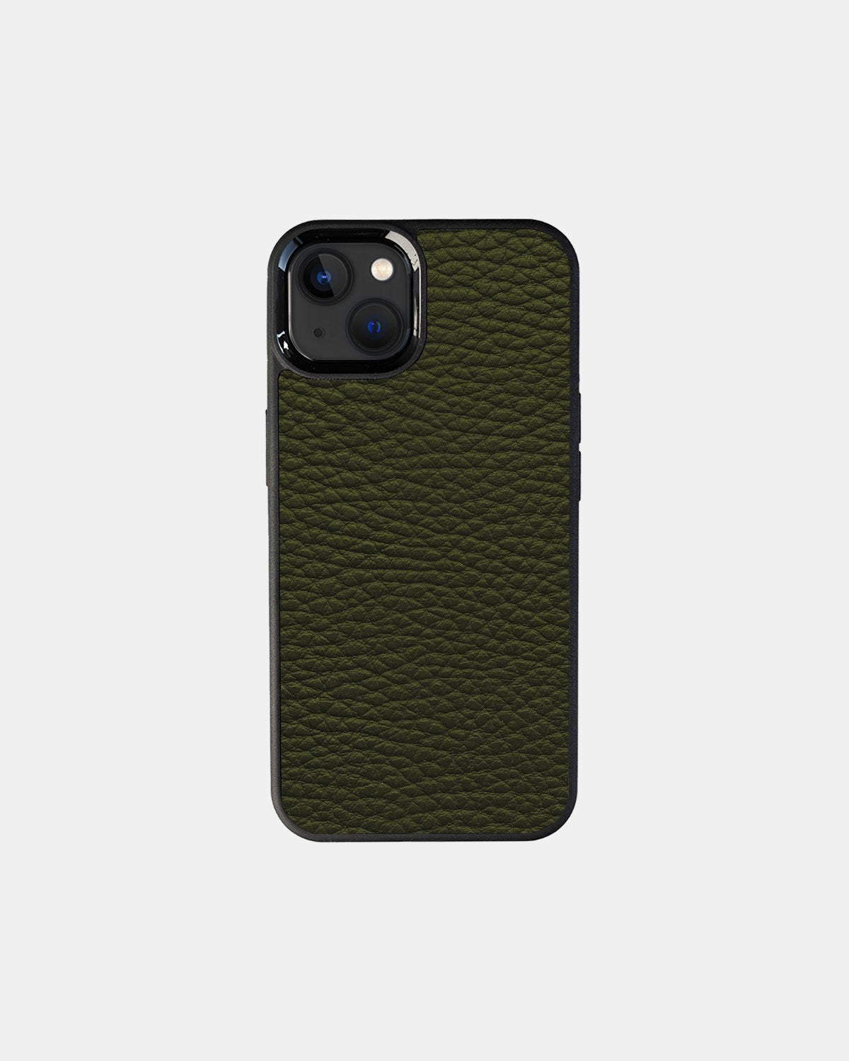 Чохол із зеленої телячої шкіри флотар для iPhone 13