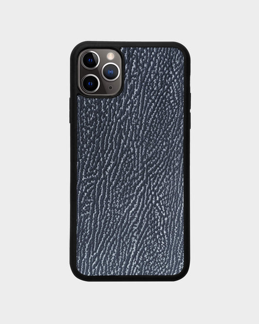 Чохол із темно-сірої шкіри акули для iPhone 11 Pro Max