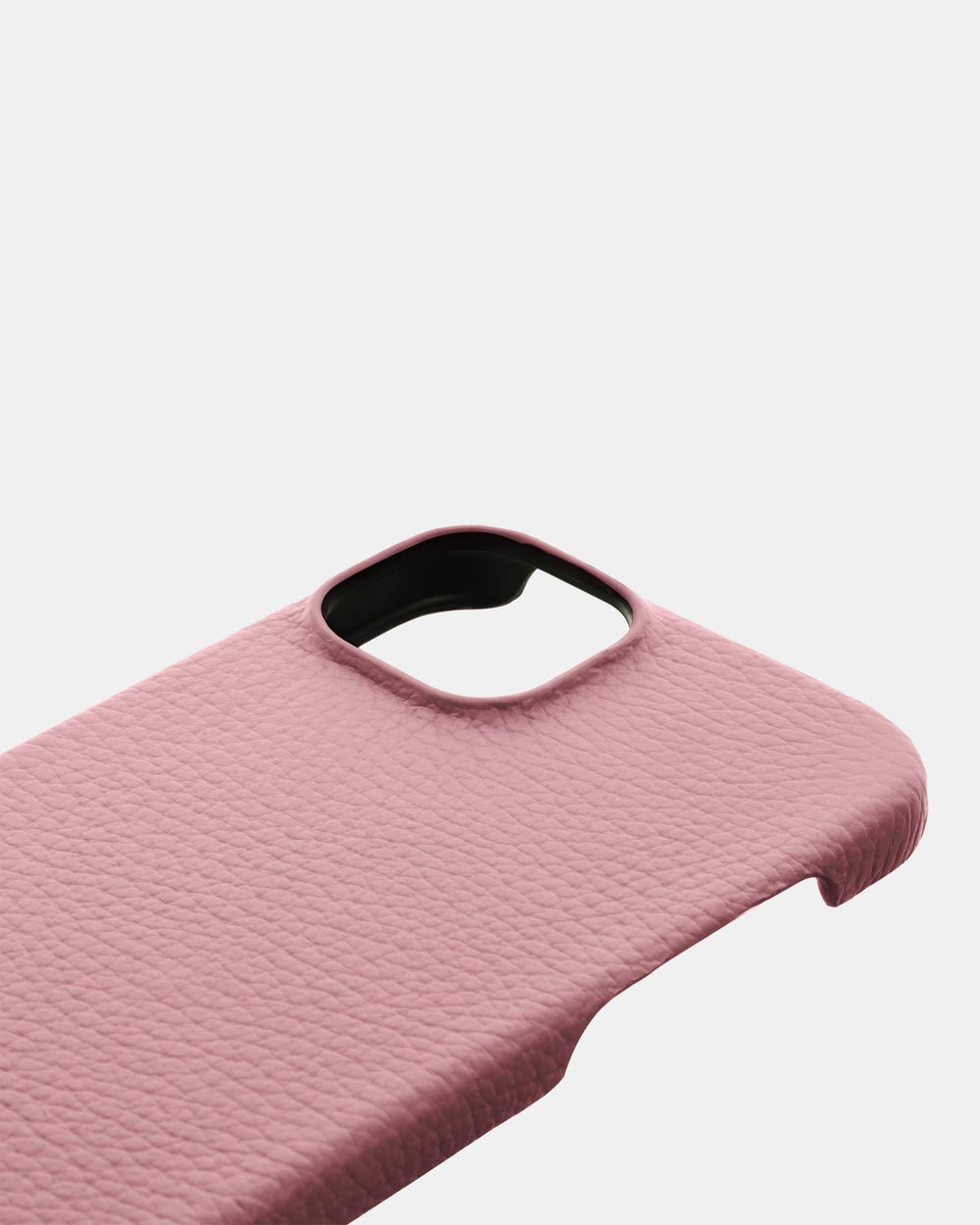 Розовый кожаный чехол для iPhone 15 Plus