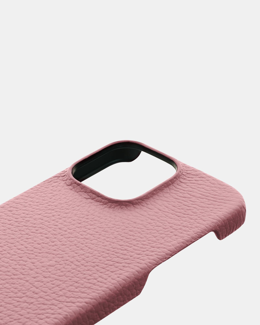 Рожевий шкіряний обтягнутий чохол для iPhone 15 Pro Max