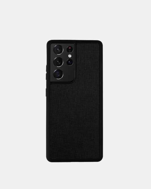 Чохол для Samsung у чорному кольорі зі шкіри Saffiano