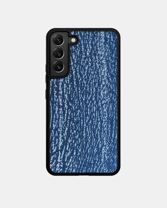 Чохол із синьої шкіри акули для Samsung S22