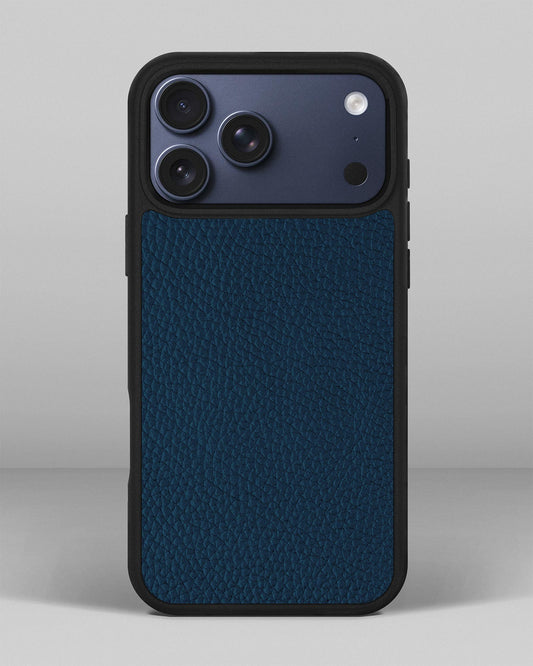 Etui z ciemnoniebieskiej cielęcej skóry floater na iPhone 17 Pro Max