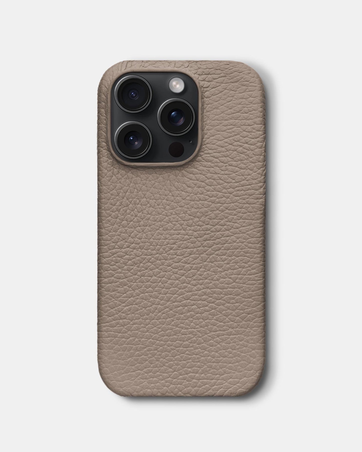 Бежевий шкіряний чохол для iPhone 16 Pro